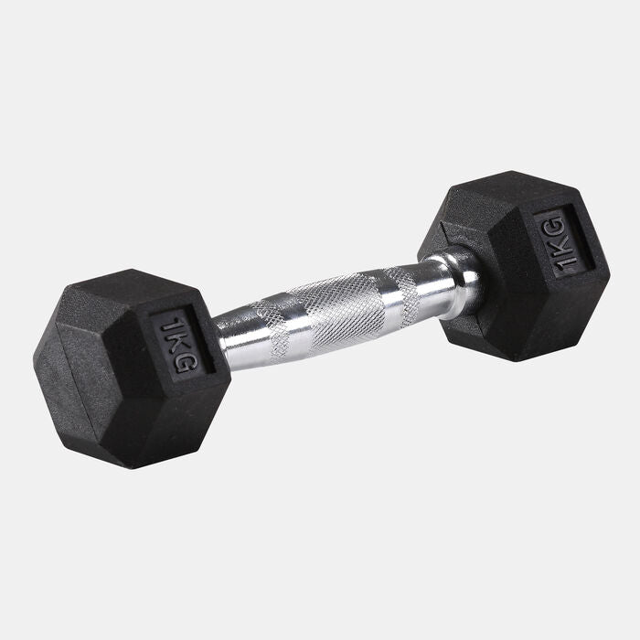 Hex Rubber Dumbbells (Pair of 1kg)