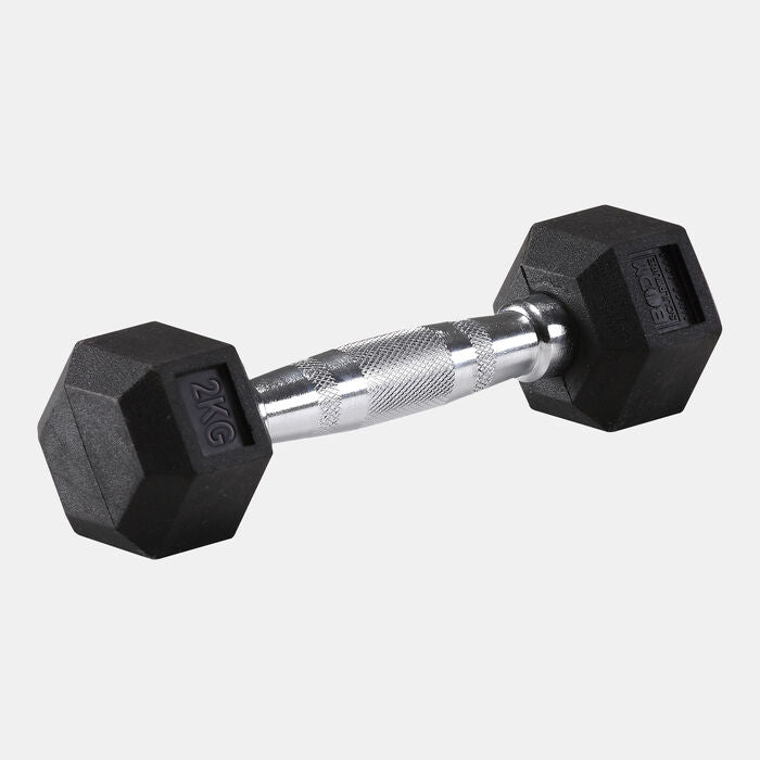 Hex Rubber Dumbbell - 2kg